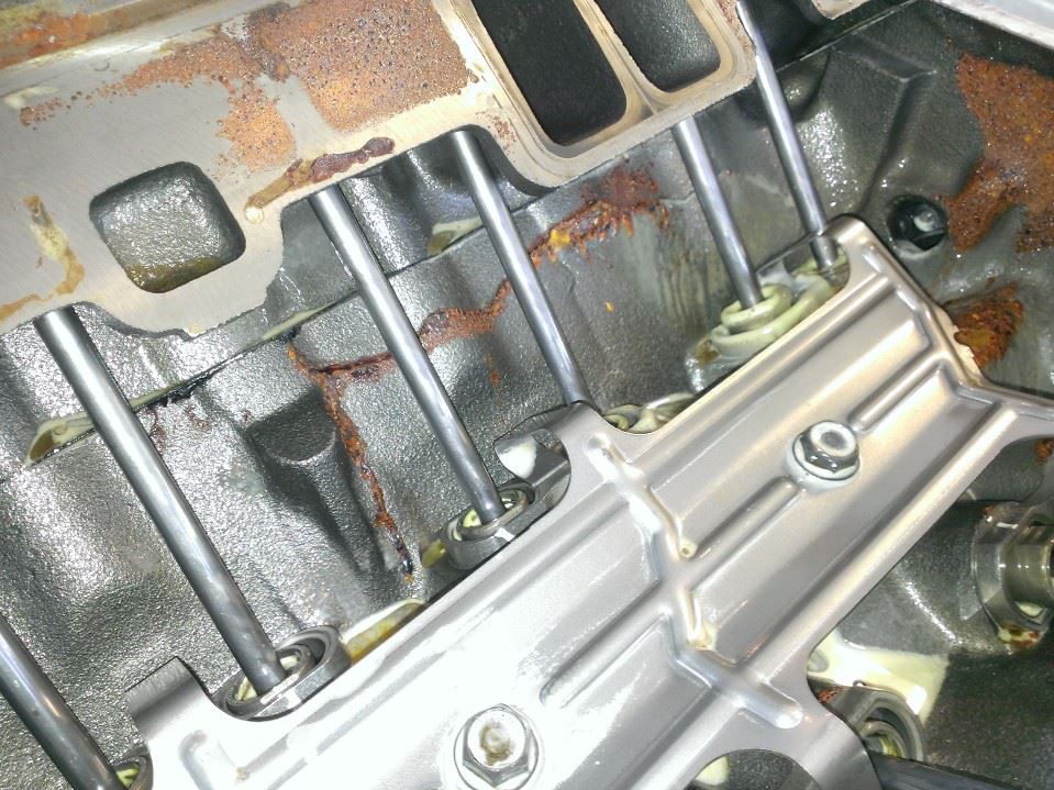 Cracked engine block from freeze damage